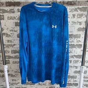 Under Armour Men's Vibrant Blue Tie-Dye Long Sleeve Tee Size Medium